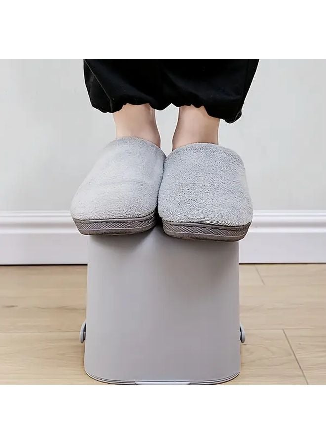 Khaki Kitchen Compost Bin with Handle for Dry Wet Waste Separation - Image 5